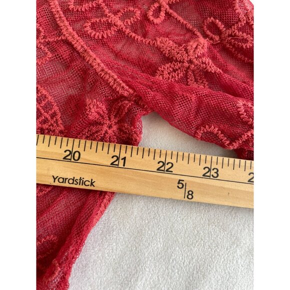 NWT Bohemia Lace Tunic/Dress Floral Embroidery Sheer V-Neckline Cottagecore BOHO - Picture 4 of 16